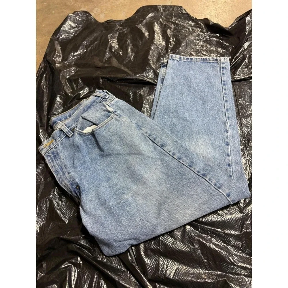 Lee Relaxed Fit Straight Leg Light Wash Blue Denim Jeans 36x30 10B5544
